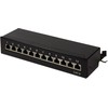 LogiLink Patchpanel Tisch/Wand Cat.6 STP 12 Ports, Juodas – NP0017