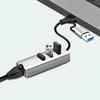 „LogiLink“ USB 3.2 Gen 1 šakotuvas – 3 x USB-A – 1 x RJ45 – sidabrinis