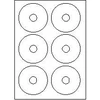 Logotipas CD 78/18mm, A4, matinis, baltas, 25 vnt.