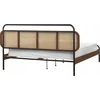 Beliani Rotango lova BOUSSICOURT 160 x 200 cm tamsiai ruda