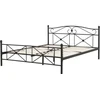 Beliani Metalinė lova RODEZ 140 x 200 cm Juoda
