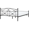 Beliani Metalinė lova RODEZ 140 x 200 cm Juoda