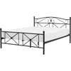 Beliani Metalinė lova RODEZ 140 x 200 cm Juoda