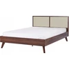 Beliani Rotango lova MONPAZIER 140 x 200 cm tamsiai ruda
