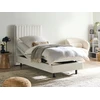 Beliani Reguliuojama lova Boucle CASTELLAN 90 x 200 cm, balta