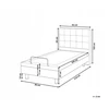 Beliani Reguliuojama lova Boucle DUKE 90 x 200 cm kreminė