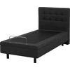 Beliani Reguliuojama lova DUKE 80 x 200 cm tamsiai pilka