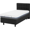 Beliani Reguliuojama lova DUKE 80 x 200 cm tamsiai pilka