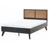 Beliani Technorattano lova MONPAZIER 120 x 200 cm juoda