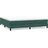 Box Spring Lova be čiužinio Tamsiai žalia 200x220 cm aksomas