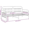 Lova Dienos lovos rėmas Balta 107 x 203 cm