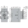Lovato Electric 3P 25A izoliacinis atjungiklis, montuojamas be rankenėlės (GA025C)