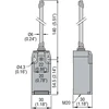 Lovato Electric „Lovato“ elektrinis ribinis jungiklis 1R 1Z, plastikinis spyruoklinis strypas (KBM1S11)