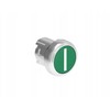 Lovato Electric Metalinis mygtukas, 22 mm skersmens, dengtas, automatinio grąžinimo su simboliu I, žalias LPSB1113
