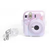 Loveinstant 2 viename rinkinys: dėklas, dangtelis, kišenėlė „Fuji Instax Mini 12“, nuotraukų dėžutė / permatoma / blizganti