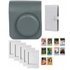 Dėklas LoveInstant Rinkinys 4w1 Futerał Album 96x Ramki Naklejki Do Fuji Fujifilm Instax Mini 41 / Pilka