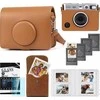 „LoveInstant“ dėklas 5 viename: dėklas + stiklas + 64 nuotraukų albumas + nuotraukų dėklas + rėmeliai, skirti „Fuji Instax Mini Evo“ / rudas