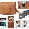 „LoveInstant“ dėklas 5 viename: dėklas + stiklas + 64 nuotraukų albumas + nuotraukų dėklas + rėmeliai, skirti „Fuji Instax Mini Evo“ / rudas