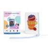 „LoveInstant“ dėklas / dėžutė + nuotraukų rėmelis „Fuji Instax Mini“, „Xiaomi“, „HP“, „Kodak Zink“ / permatomas rėmelis / mėlynas su blizgučiais / puodelis