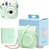 LoveInstant Set 2in1 dėklas, skirtas Fuji Instax Mini 12 + albumas 64 nuotraukoms / žalia