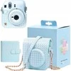 LoveInstant Set 2in1 dėklas, skirtas Fuji Instax Mini 12 + albumas 64 nuotraukoms / mėlyna