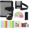 LoveInstant Set 5in1 Priedai Dėklas Albumas Lipdukai Rėmai Trikojis Fuji Instax Pal / Juodas