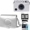 Loveinstant Sidabrinis dėklas + stiklas 9 val. + 10 lipdukų, skirtų „Fujifilm Instax Mini Evo“