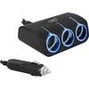 Lamex LTC LTC Adapteris CAR FIRE LED 3 gniazda + kabelis, 120W, juoda.