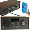 LTC Retro nešiojamas radijas BRDA FM/BT/USB, akum. 2200mAh, 10W, indukcinis telefono įkrovimas, ruda/grafitas
