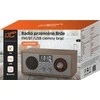 LTC Retro nešiojamas radijas BRDA FM/BT/USB, akum. 2200mAh, 10W, indukcinis telefono įkrovimas, ruda/grafitas
