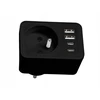 LTC Tinklo šakotuvas: 1 apvalus lizdas su įžeminimu + 2x USB + 2x USB-C, Juodas 2x2,4A