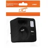 LTC Tinklo skirstytuvas su naktine lempute: 1 apvalus lizdas su įžeminimu + 1 plokščias lizdas + 1x USB + 1x USB-C 3A Juodas