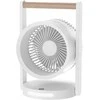 Wentylator LTC Ventiliatorius BIURKOWY Z DREWNIANĄ RĄCZKĄ, POZIOMY PRĘDKOŚCI, Z LAMPKĄ NOCNĄ, WYŚWIETLACZ, WSKAŹNIK NAŁDAOWANIA , LADOWANIE USB C, 10W, 3600 mAh,6,4"