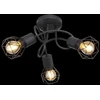Lubinis šviestuvas Globo Toys Lampa sufitowa Globo Druciana LAMPA sufitowa XARA I 54802S-3D industrialna OPRAWA metalowy plafon pręty juoda
