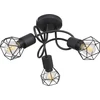 Lubinis šviestuvas Globo Toys Lampa sufitowa Globo Druciana LAMPA sufitowa XARA I 54802S-3D industrialna OPRAWA metalowy plafon pręty juoda