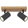 Lubinis šviestuvas Globo Toys Lampa sufitowa Globo Regulowana lampa nasufitowa Robby 57911-2G grafito drewno