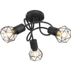 Lubinis šviestuvas Globo Toys Lampa sufitowa Globo Druciana LAMPA sufitowa XARA I 54802S-3D industrialna OPRAWA metalowy plafon pręty juoda