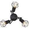 Lubinis šviestuvas Globo Toys Lampa sufitowa Globo Druciana LAMPA sufitowa XARA I 54802S-3D industrialna OPRAWA metalowy plafon pręty juoda