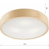 Lubinis šviestuvas Lamkur Medinis pušies lubinis šviestuvas LED, 3 lemputės, apvalus, 47 cm