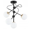 Lubinis šviestuvas Lampa sufitowa Led Olimp Alfa 63357 4xE14 juoda/auksinė