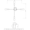 Lubinis šviestuvas Lampa sufitowa Luminex Lampa Sufitowa FLAME 3906 Minimalistyczna Luminex