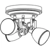 Lubinis šviestuvas Lampa sufitowa Markslojd Plafon lampa sufitowa spot Markslojd Fjallbacka 3x40W E14 juoda 105815