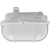 Lubinis šviestuvas Orno OVAL 7040T/P, šviestuvas, 40W, E27, IP44, IK10, matinis polikarbonato difuzorius, polipropileno pagrindas, plastikinis tinklelis, baltas