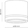 Lubinis šviestuvas Lampa sufitowa TK Lighting Oprawa natynkowa spot JET Juodas 4351 TK Lighting