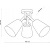 Lubinis šviestuvas Lampa sufitowa TK Lighting CEILING LUM. VAIO NATURE* 3 574