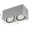 Lubinis šviestuvas Lampa sufitowa Zumaline Zuma Line Box 2 ACGU10-116-N spot lampa sufitowa 2x15W GU10 pilka