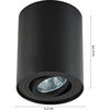 Lubinis šviestuvas Lampa sufitowa Zumaline Zuma Line Rondoo SL 20038-BK-N spot lampa sufitowa 1x50W GU10 juoda