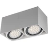 Lubinis šviestuvas Lampa sufitowa Zumaline Zuma Line Box 2 ACGU10-116-N spot lampa sufitowa 2x15W GU10 pilka