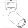 Lubinis šviestuvas Lampa sufitowa Zumaline Spot LAMPA sufitowa TORI 20016-BK metalo sp. OPRAWA regulowana tuba juoda