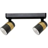 Lubinis šviestuvas Light Prestige Anillo LP-770/2W BK juostinis lubinis šviestuvas, 2x50W GU10, juodas/auksinis